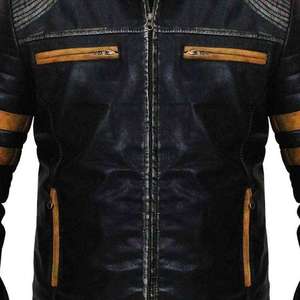 2026 New Arrival Premium Quality OEM Service Customized Fashion Men Collar <b>Brown</b> Solid Color Genuine <b>Leather</b> <b>Jackets</b> For Men - Product Image 6