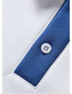 Camiseta Polo Básica de Color Sólido para Hombre, Manga Larga, Otoño e Invierno, Cuello Alto, Sudadera con Media Cremallera, Camisa Informal - Product Image 4