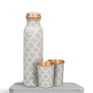 Bouteille d'eau étanche imprimée en cuivre blanc personnalisée pour de bons avantages pour la santé pour le camping en plein air - Product Image 1