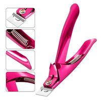 Coupe-ongles en acrylique or rose en gros, coupe-ongles en acier inoxydable, outil de manucure, coupe-ongles professionnels