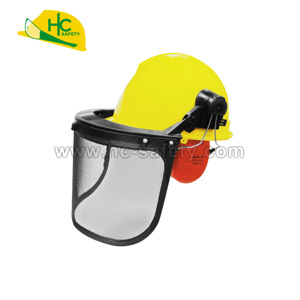 Casco de Seguridad H101-WM con Protector Facial y Orejeras para Trabajadores de Servicios Públicos, Carcasa Resistente y Protección Auditiva Completa - Product Image 2