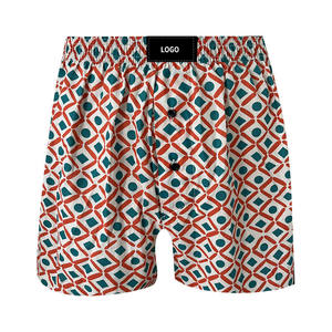 Caleçon élégant et léger en coton pour hommes Design à carreaux durable respirant tricoté Logo personnalisé écologique pour le salon - Product Image 2