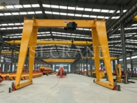 Grue portique monopoutre européenne SHENLI 3-16 tonnes, montée sur rail avec moteur et palan électrique à roulement, portée 6-40m
