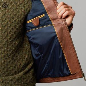 Veste d'hiver en cuir de vachette véritable de qualité supérieure, style motard, veste d'hiver en cuir personnalisée à la mode pour hommes - Product Image 5