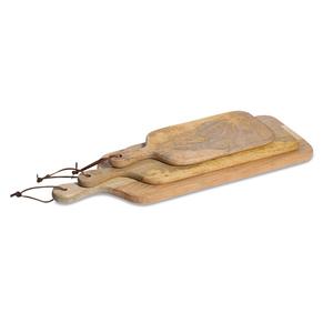 เขียงไม้ เขียงไม้ รูปทรงสี่เหลี่ยม สีธรรมชาติ สําหรับเครื่องครัวมีหูจับ ร้านอาหาร - Product Image 3