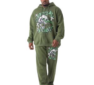 ชุดวอร์มมีฮู้ดพิมพ์ลายพัฟน้ำหนักเบาสำหรับผู้ชายอุปกรณ์วิ่งสวมใส่สบายสำหรับฤดูหนาว - Product Image 1