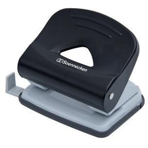 เครื่องเจาะกระดาษ Soennecken 8 ซม. สีดำ พร้อมแผ่นรองรับ 25 แผ่น (80 กรัม/ตร.ม.) และรางนำ - Product Image 1