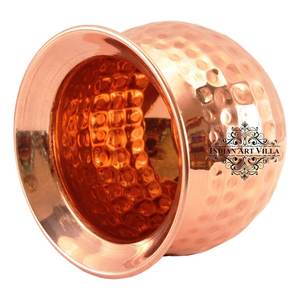 Lota Kalash de Cobre Puro con Diseño Martillado, Artículo Espiritual para Pooja, para Almacenamiento y Servicio de Agua en Diwali - Product Image 4