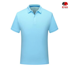 RYAN PRO GEAR Custom Men's Polo <b>Shirts</b> Front Custom Logo Anti-Wrinkle Knitted Viscose/Polyester Fabric <b>Half</b> Sleeve OEM Service - Product Image 6
