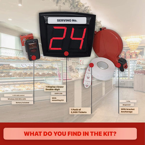 Sistema elettronico di gestione delle code per interni con Display a LED, i biglietti per il distributore di telecomando includono il numero di attesa per le chiamate in coda - Product Image 4