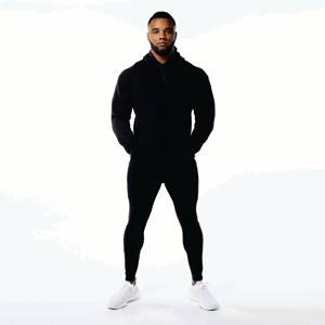 Basicscotton mélangé surdimensionné hommes sweats à capuche nouveau gros grande taille de haute qualité Vintage couleur unie entraînement Gym Fitness - Product Image 2