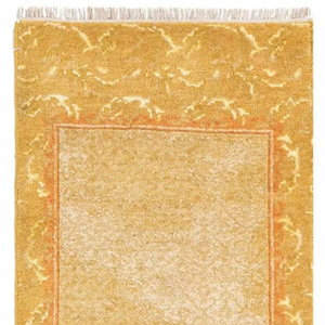 Alfombra de lana Amarilla Dorada 5x8 de alta calidad, diseño persa mate a mano para sala de estar, oración, alfombra moderna de lana de seda para uso doméstico - Product Image 1