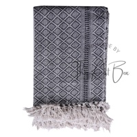 Fait à la main ethnique reine taille coton couette décor à la maison ensemble de literie main bloc imprimé plaine couverture voyage jette Textile à la maison
