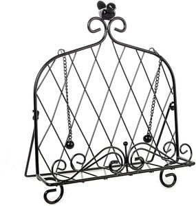 Nouvellement conception en fer forgé en métal livre support supports couleur noire pour bureau à domicile salon décoration livre support - Product Image 6