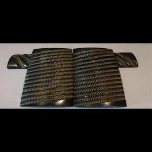 Corne de buffle polie et échelle d'os fabriqués à la main avec poignée de couteau en coquille de buffle d'eau au design animal unique - Product Image 1