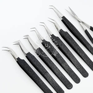 Pinzas de Alta Calidad para Extensión de Pestañas de 90 Grados, Finas, Ligeras, con Punta de Fibra para Aislamiento, Herramienta para Trabajo de Pestañas - Product Image 1