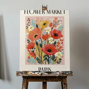 Obra de arte digital impresa del Mercado de Flores de París, Francia - Product Image 2