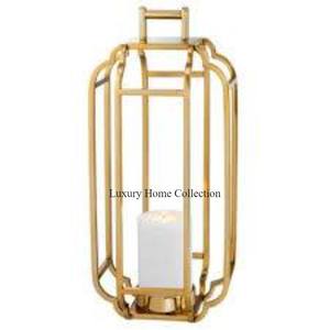 ชุดโคมไฟแฮนด์เมดดีไซเนอร์3ชิ้นและที่วางเทียนตกแต่งและแท่นวางเทียนสีทองมีขนาดแตกต่างกัน - Product Image 5