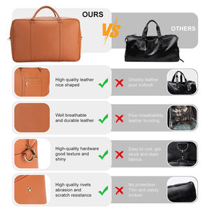 Sacs de sport personnalisés en cuir véritable, meilleur matériau avec marque privée et votre propre logo - Product Image 4