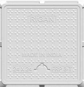 Couvercle de manhole carré en PRV gris durable 28x28 pouces Shree Devam Agrico, résistant aux intempéries, anticorrosion, écologique, commercial, 3,5 tonnes - Product Image 5