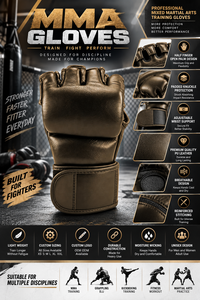 ถุงมือ MMA น้ำหนักเบา ทนทาน ซับแรงกระแทก สำหรับฝึกซ้อม รับสกรีนโลโก้ สี ขนาด  OEM ODM - Product Image 3