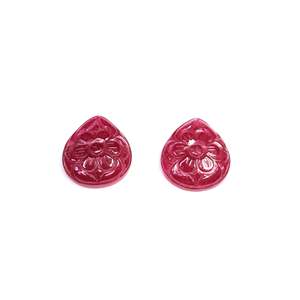 Péresseaux sculptés en forme de fleur en rubis naturel de Bangkok, 26,58 carats, cristal naturel en vrac - Product Image 2