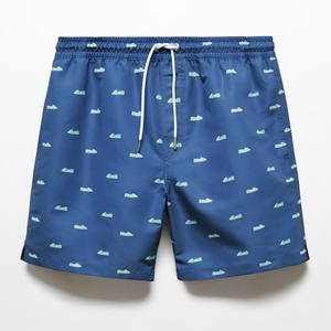 Summer Quick Dry Short Mens Beach Swim Shorts Plus Size Printed Embroidery Logo Swim Trunks Double <b>Layer</b> Mesh Blank Men Shorts - Product Image 1