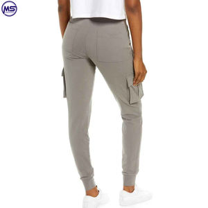 Pantalones de chándal con cordón ligeros de alta calidad personalizados para mujer 2022, estampado de logotipo plano de cintura media, Invierno disponible diferente - Product Image 2