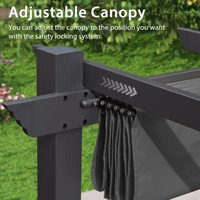 Pergola rétractable en alliage d'aluminium, design moderne, imperméable, toutes saisons, auvent double pare-soleil, mobilier d'extérieur