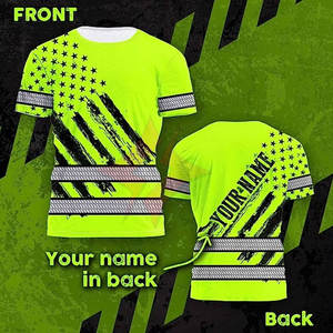 Nueva Camiseta de Verano para Hombre con Estampado por Sublimación, Diseño de Excavadora, Impresión Digital 3D HD, Camiseta de Seguridad Personalizada de Alta Visibilidad ANSI - Product Image 2