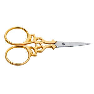 Tijeras de bordado de medio oro al por mayor punta afilada borde liso mango de acero-todos los colores disponibles corte de hilo bordado de cigüeña - Product Image 2