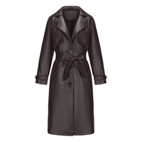 Nouveautés 2026 : Manteau Trench d'Hiver pour Femme, Emballage Personnalisé, Style Hip-Hop en Similicuir Tressé, Chaud et Doux en Polyester