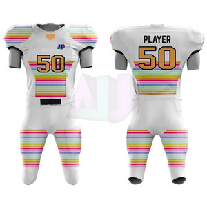 Conjunto de Uniforme de Fútbol Americano Personalizado Ligero y Transpirable con Mangas Cortas para Mayor Velocidad, Comodidad y Movimiento Completo - Product Image 1