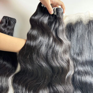 ¡Oferta! Extensiones de Cabello Humano Vietnamita Virgen Sin Procesar al por Mayor, Estilo Ondulado Natural, Cutícula Máquina Super Doble - Product Image 1