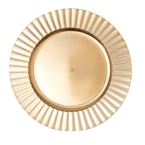 Plaque de chargeur en bois faite à la main élégante classique unique fantaisie personnalisée plaque de chargeur ronde martelée pour la fête - Product Image 5