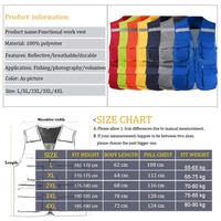 Gilet de travail d'été imperméable et écologique pour homme grande taille, veste sans manches en maille multi-poches pour photographe, style mode