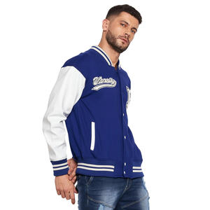 Alta calidad 2025 OEM nuevo diseño a prueba de viento hombres Varsity chaqueta precios al por mayor multicolor mejor calidad hombres Varsity chaqueta - Product Image 1