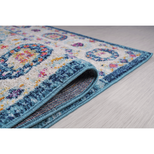 Vintage Teal Distressed Medallion Area <b>Rug</b> 7657 Elegant Set - Product Image 1