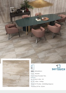 Baldosas de cerámica de porcelana esmaltada Digital de marfil puro para sala de estar Combinación de colores de porcelana con acabado brillante de 5mm - Product Image 6