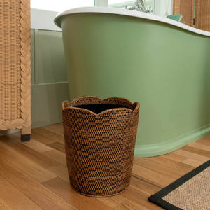 Cesta de basura plegable ecológica rectangular de bambú aceptable OEM 10-20L cesta de almacenamiento tejida Bohemia para cocina, dormitorio y baño - Product Image 6