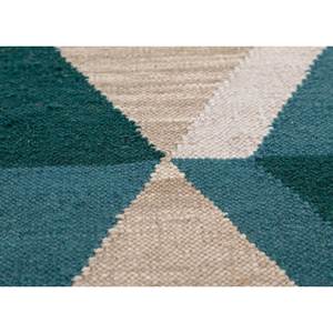 พรมขนสัตว์ทอมือลายเรขาคณิตสีเบจและสีน้ำตาลทรงสี่เหลี่ยมผืนผ้า รุ่น Alhambra สำหรับบ้าน ห้องนั่งเล่น หรือห้องนอน-รุ่น ADWL-13128 - Product Image 3