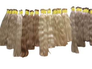 Cheveux Remy vietnamiens naturels en vrac à double tirage pour un coiffage facile avec volume Aspect naturel de la racine à la pointe Toutes les couleurs conviennent - Product Image 3