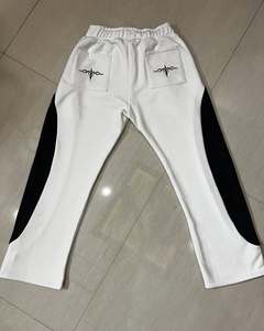 Pantalones de Felpa de Algodón de Alta Calidad, 380 g/m², Corte Acampanado, Casuales, Invernales, Transpirables, Ecológicos, Cintura Alta, con Cordón Ajustable - Product Image 2