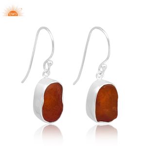 Latest Selling 925 Sterling <b>Silver</b> Natural Carnelian Gemstone <b>Dangle</b> <b>Earring</b> for Women Custom Jewelry Manufacturer - Product Image 3
