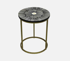 Plateau de service rectangulaire en os fait à la main avec incrustation de nacre motif personnalisé Stylenest Export Home Decor Set - Product Image 6