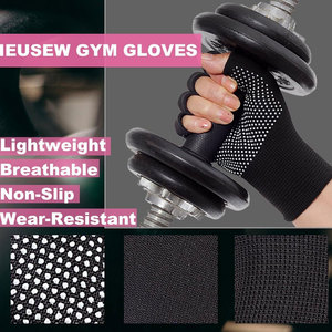 Gants de sport sans doigts FLASH GEAR unisexes, doux, respirants, pour entraînement, yoga, fitness, musculation, remise en forme, cyclisme, en cuir - Product Image 4
