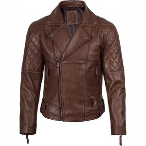 Venta caliente Otoño Invierno Hombres Casual Cremallera Chaqueta de cuero - Product Image 2