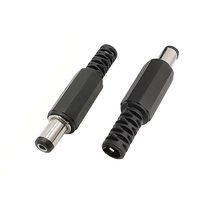 Prise mâle DC 5.5X2.1mm prise d'alimentation cc femelle Jack vis écrou connecteur de montage sur panneau pour petit électronique