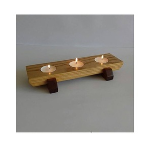 Portavelas de madera de lujo de alta calidad superventas portavelas de madera Mesa decorativa diseño clásico hogar Hotel decoración uso - Product Image 6