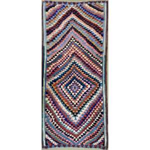 Un kilim Sanandaj vintage authentique, noué à la main, unique en son genre, 11'11 x 6'11 - Product Image 1